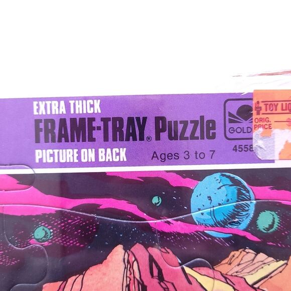 Vintage Mattel 1984 MOTU Golden He-Man Battlecat Frame Tray Puzzle. New - Picture 6 of 8